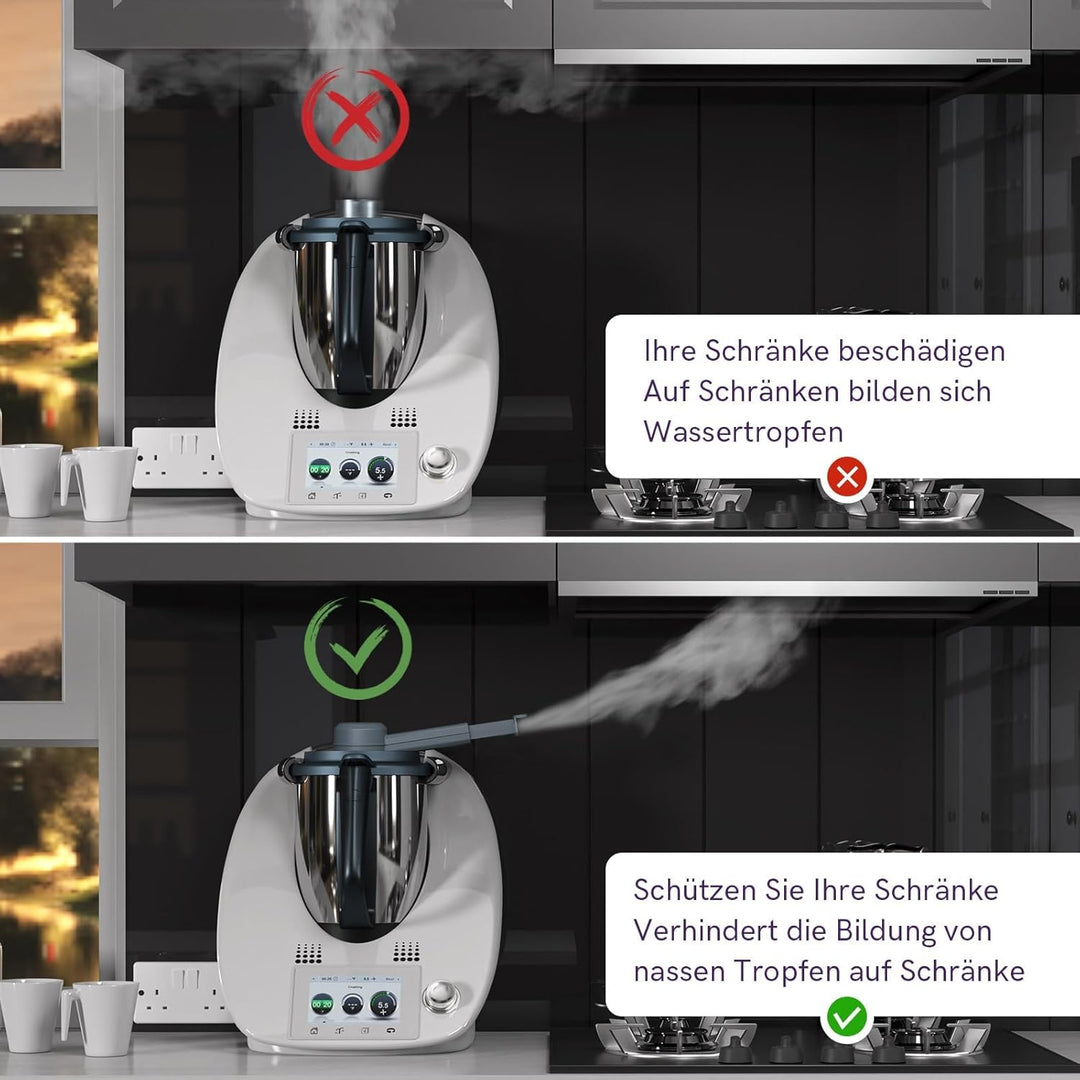 Dampfumleiter für Thermomix TM5 TM6 TM31, Dampfumleitung Thermomix Zubehör aus BPA Frei, Dampf Umlei