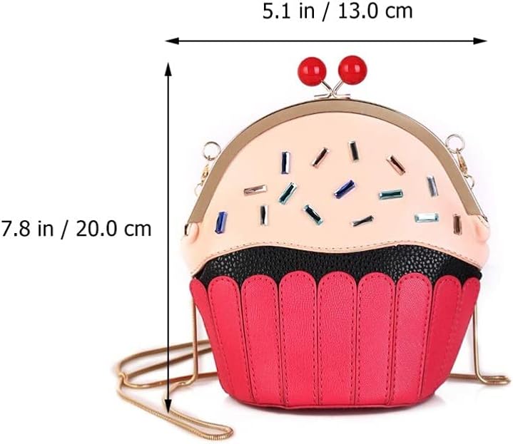 Amosfun Kleine Niedliche Crossbody Geldbörse Einzigartige Cupcake Eis Förmigen Design Handy Schulter