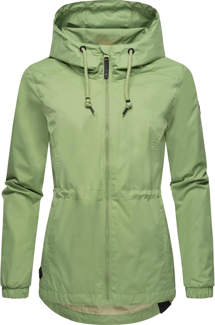 Ragwear Damen Übergangsjacke leichte Jacke kurz wasserdicht (Wassersäule: 4.000 mm) mit Kapuze Danka
