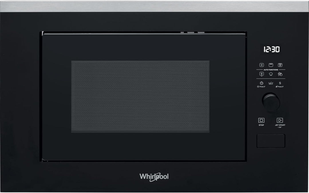 Whirlpool - Integrierte Mikrowelle WMF250G schwarz, 25 l, 900 W, Drehteller 28 cm, 7 Leistungsstufen