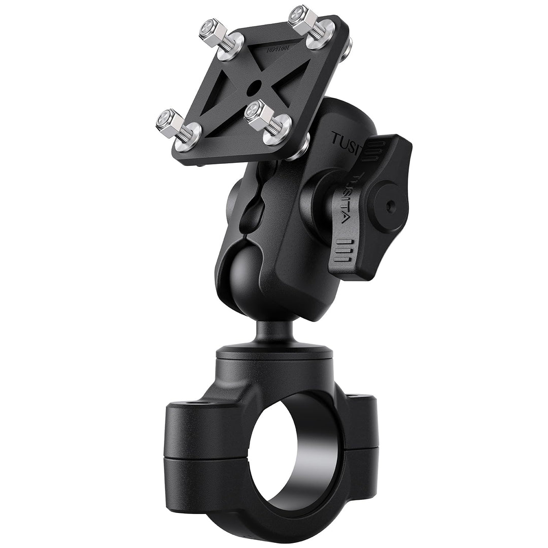 TUSITA Motorrad Halterung Kompatibel mit Garmin Montana, Zumo XT GPS - Schienenbasis Short Arm, Shor