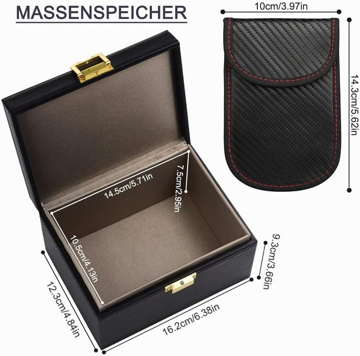 Diyife Faraday Box Kommt mit Signalblockiertasche, Keyless Go Schutz Autoschlüssel Box, Anti-Diebsta