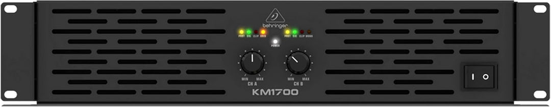 Behringer KM1700 Professioneller 1700-Watt-Stereo-Leistungsverstärker mit ATR (Accelerated Transient