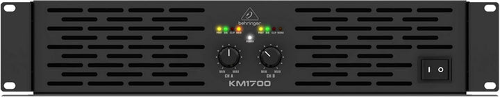 Behringer KM1700 Professioneller 1700-Watt-Stereo-Leistungsverstärker mit ATR (Accelerated Transient