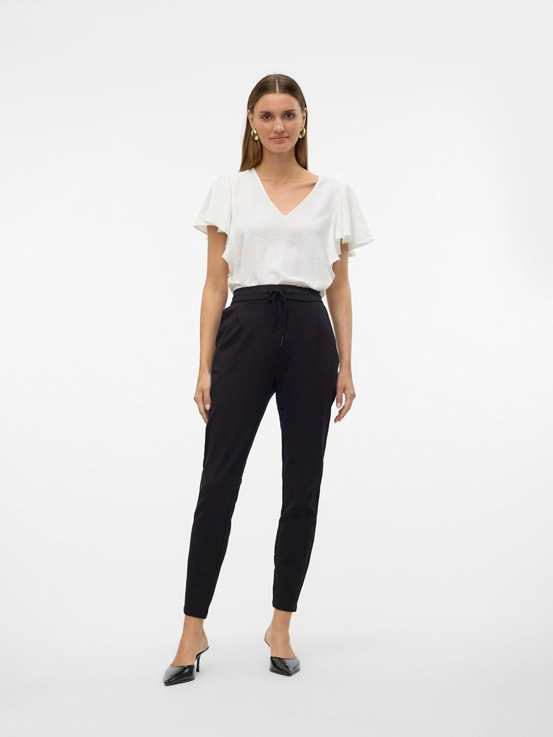 Vero Moda Female Hose VMEVA Mittlere Taille Hose L / 30L Black 1, L / 30L Black 1