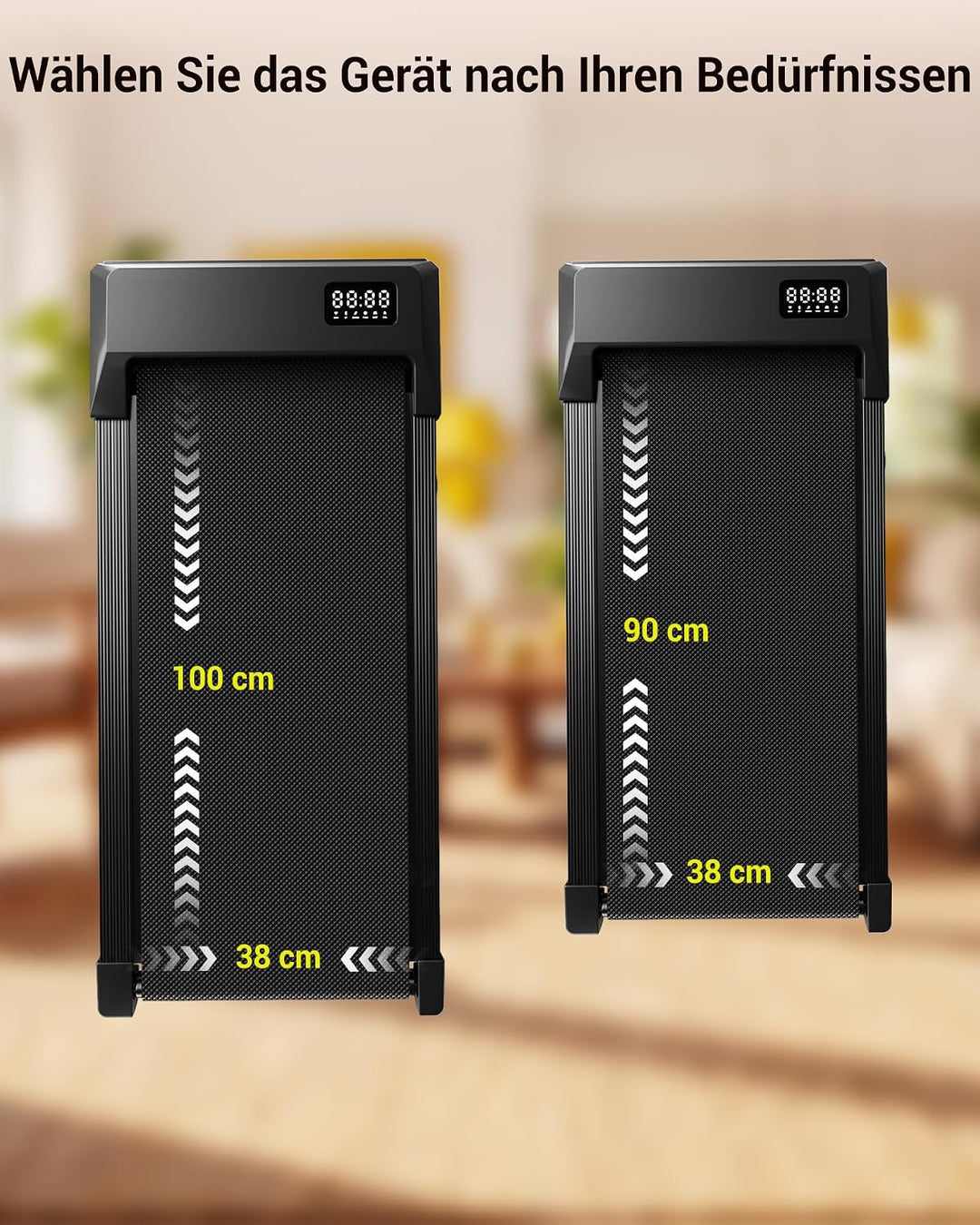 MJWW Raceable Walking Pad mit 6%-9% Steigung, 2.5/3.0 HP Klappbares Laufband für Zuhause &amp; Büro mit