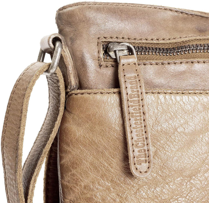 The Chesterfield Brand Vintage Calais Umhängetasche Leder 20 cm,Beige,Einheitsgrösse