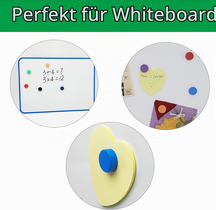 PYJLBX Magnete für Magnettafel,100 Stück 10 Farben Magnet Kühlschrankmagnete, Magnete Stark Magnete