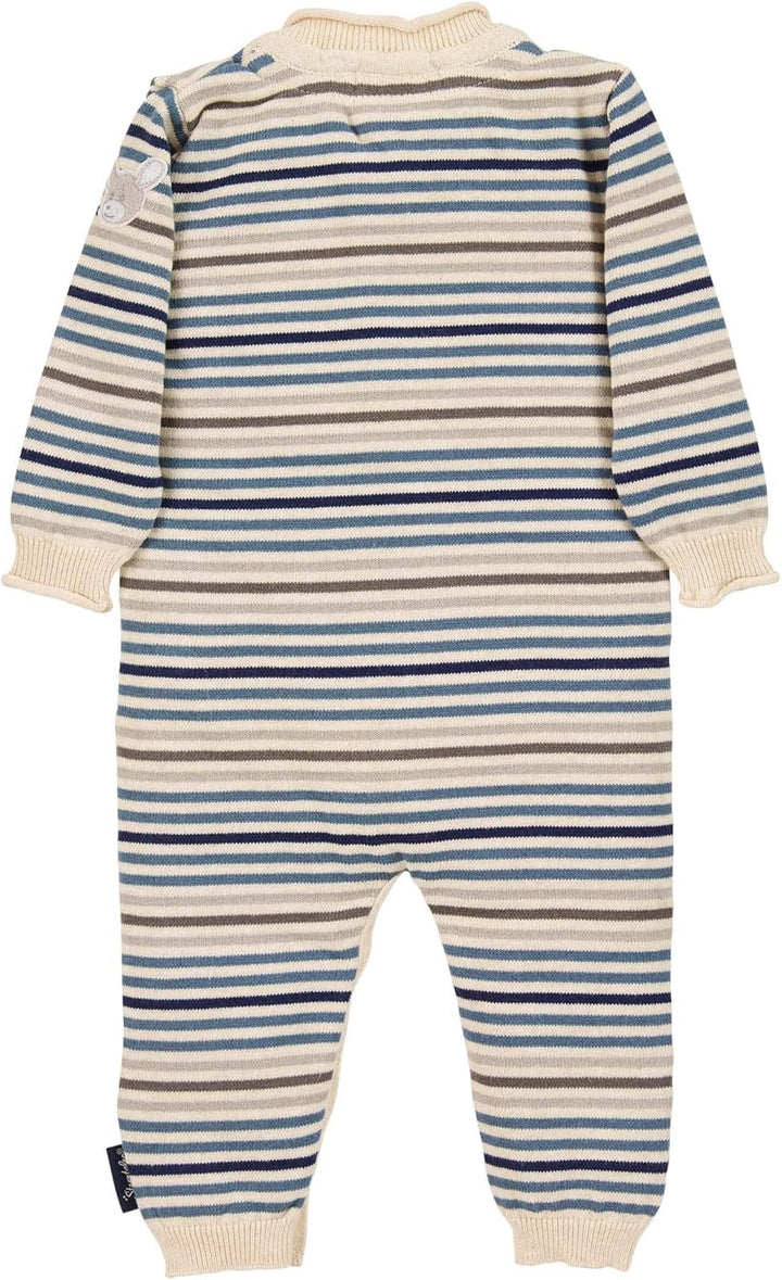 Sterntaler Baby-Jungen Strick Strampler Einteiler GOTS Esel Emmi Kleinkind-Schlafanzüge 74 Graublau,