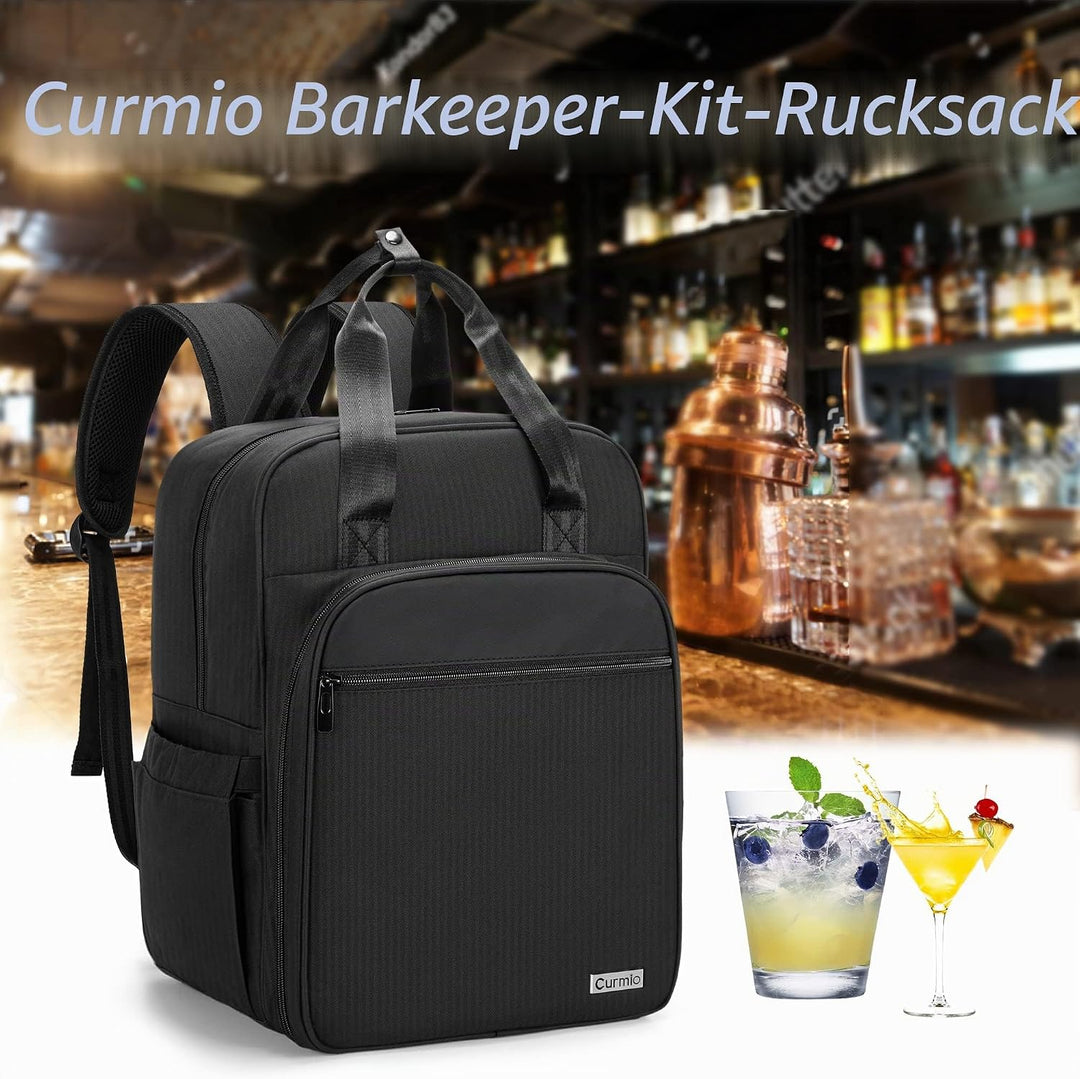 CURMIO Cocktail Shaker Set Tasche, Aufbewahrungstasche für Bartender Sets, Tragetasche für Barkeeper