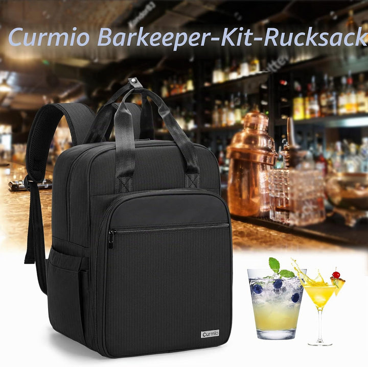 CURMIO Cocktail Shaker Set Tasche, Aufbewahrungstasche für Bartender Sets, Tragetasche für Barkeeper