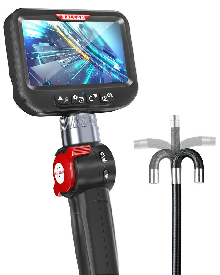 Ralcam Endoskopkamera mit Licht Endoscope Camera - Endoskop 8,5mm Inspektionskamera 4,3" HD 1080P Ro