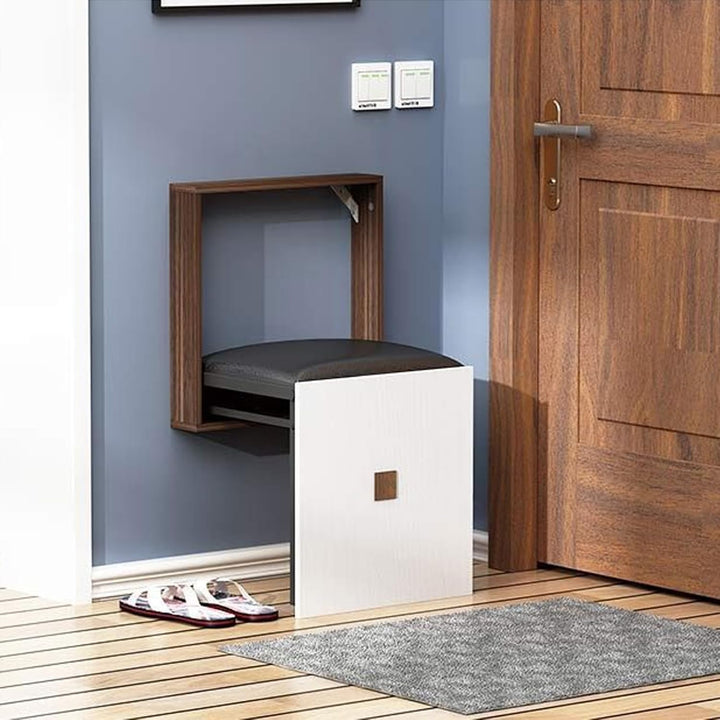 UIILO Faltbarer Wandhocker Wandmontierter 7 cm Ultradünner Klappstuhl Geeignet für Eingangsbereiche