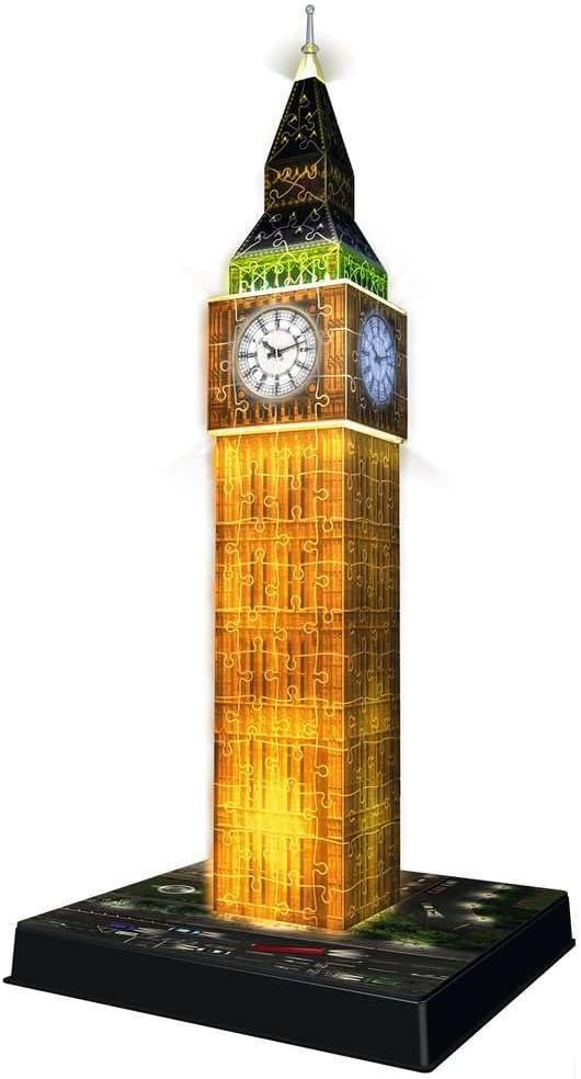 Ravensburger 3D Puzzle Big Ben bei Nacht 12588 - Das berühmte Bauwerk als Night Edition mit LED - 21