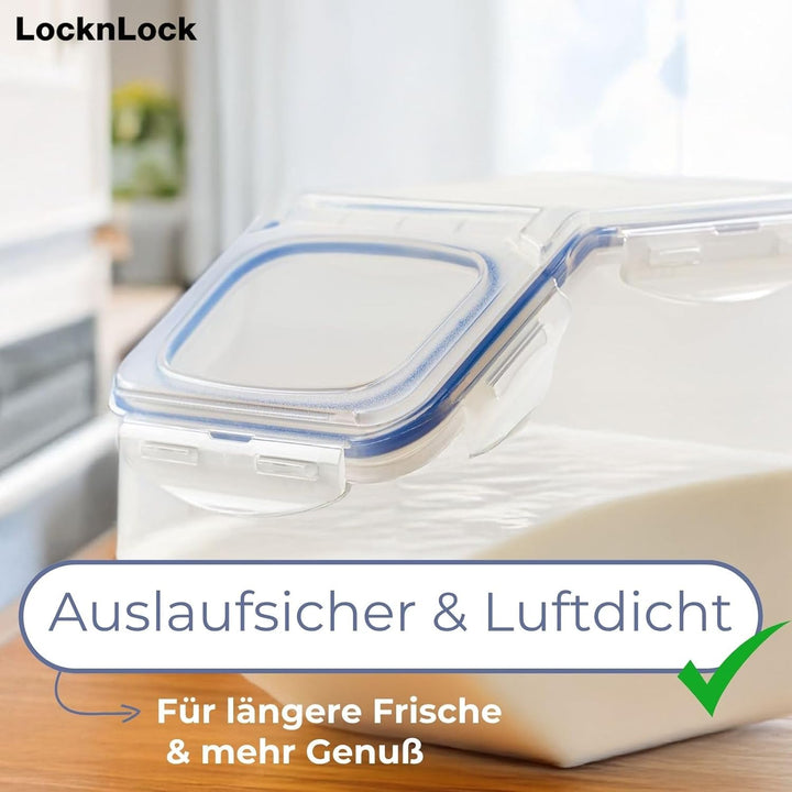 LocknLock PP Classic Küchen Caddy, 350 x 230 x 270 mm, 12 L, 100 % Luftdicht, Cleveres Verschluss-Sy