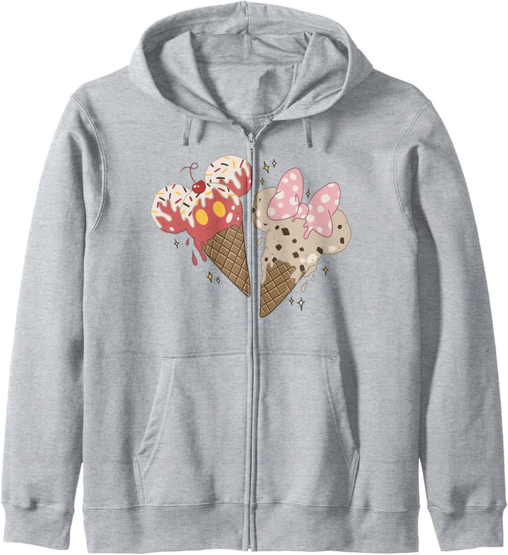 Disney Mickey And Friends Mickey & Minnie Ice Cream Cones Kapuzenjacke
