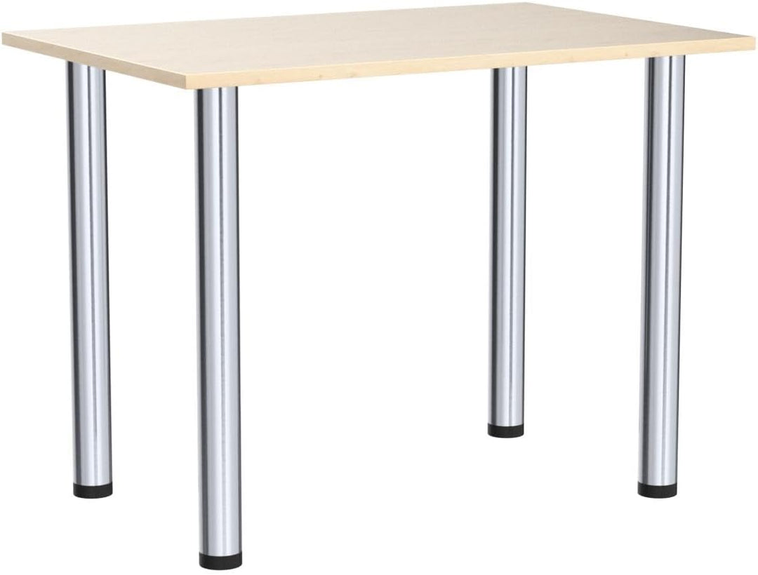 mikon 60x40 | Esszimmertisch - Esstisch - Tisch mit Chrombeinen - Küchentisch - Bürotisch | AHORN 60