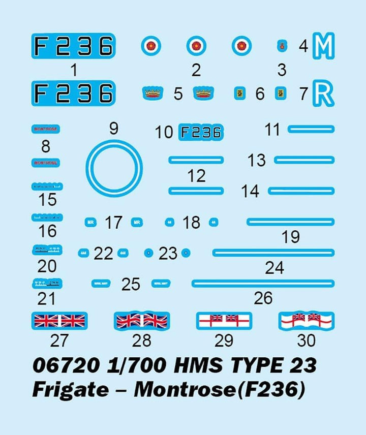 Trumpeter 006720 1/700 HMS Montrose F236 Modellbausatz, Modellbauzubehör, Mehrfarbig