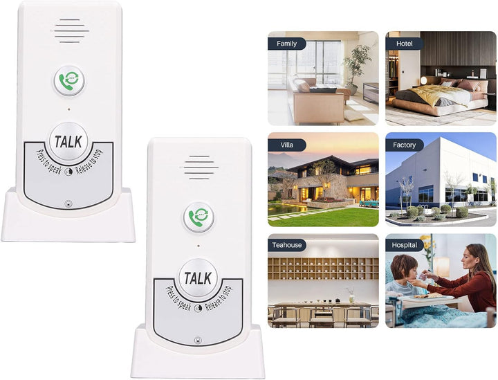 Gegensprechanlagen kabellos für Zuhause, 20–50 m Reichweite, 2 Wege Raum zu Raum Intercom Ersatzsyst