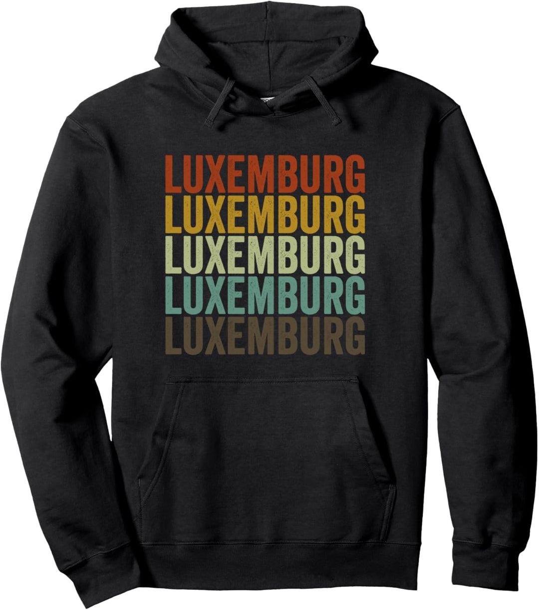 Luxemburg Retro Vintage Pullover Hoodie