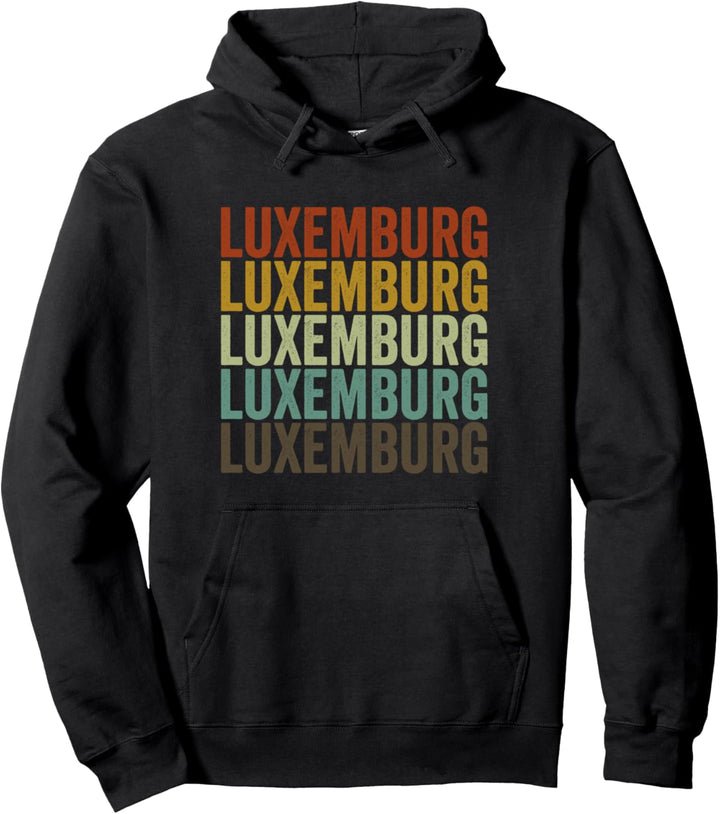 Luxemburg Retro Vintage Pullover Hoodie