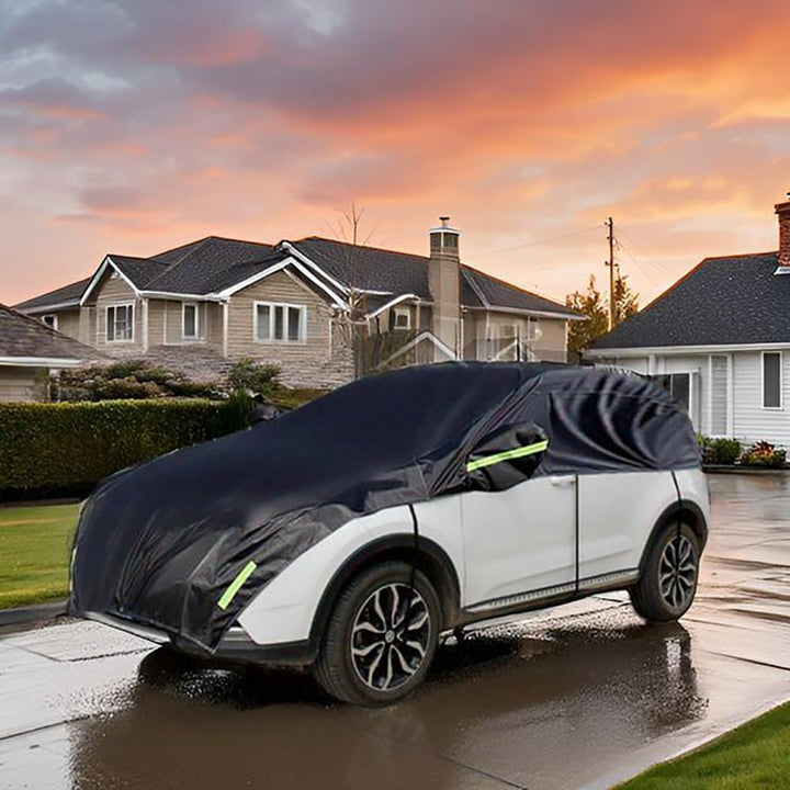 Konnfeir Halbgarage für Auto Windschutzscheibe Abdeckplane Winter Sommer Autoabdeckung wasserdicht A