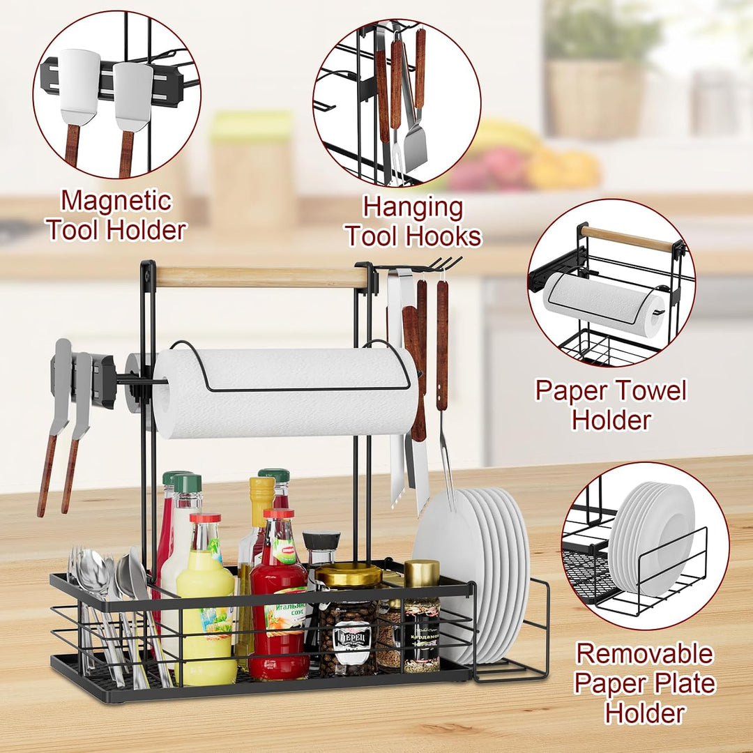 Grill-Caddy mit Papierhandtuchhalter