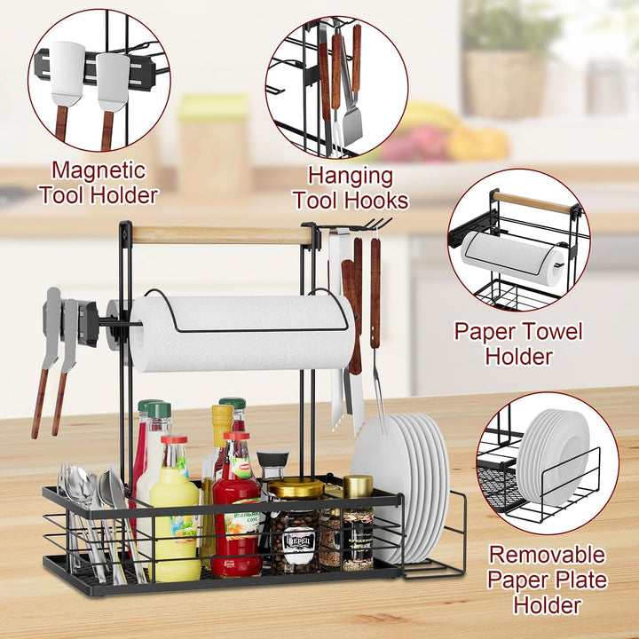 Grill-Caddy mit Papierhandtuchhalter
