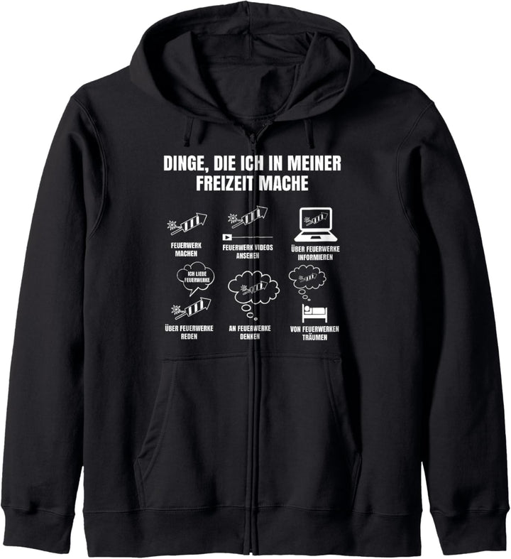 Pyro Dinge Die Ich In Meiner Freizeit Mache Spruch Feuerwerk Kapuzenjacke