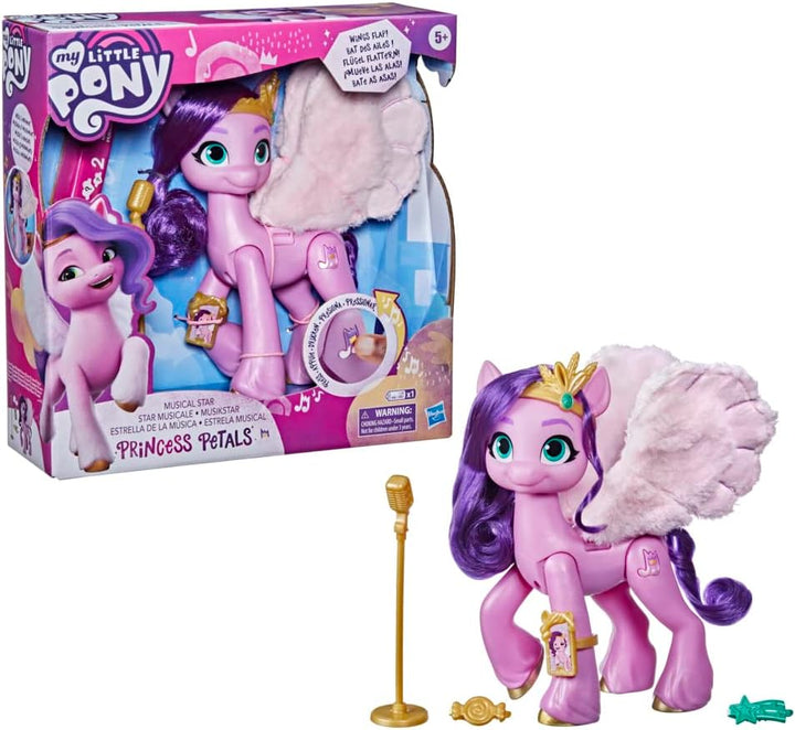 My little Pony, A New Generation Musikstar Pipp Petals, 15 cm grosses, pinkfarbenes Pony, spielt Mus