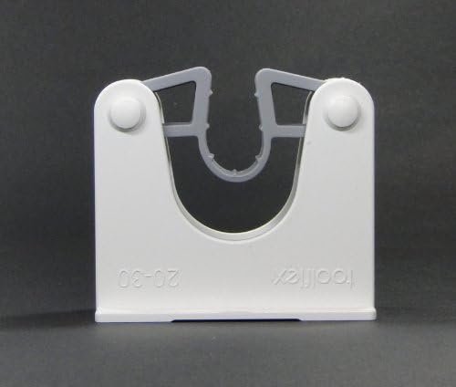 Toolflex Wandhalterung mit 90 cm Schiene für 5 Halterungen Weiss z.Bsp. Gartengeräte, Besen, Wischmo