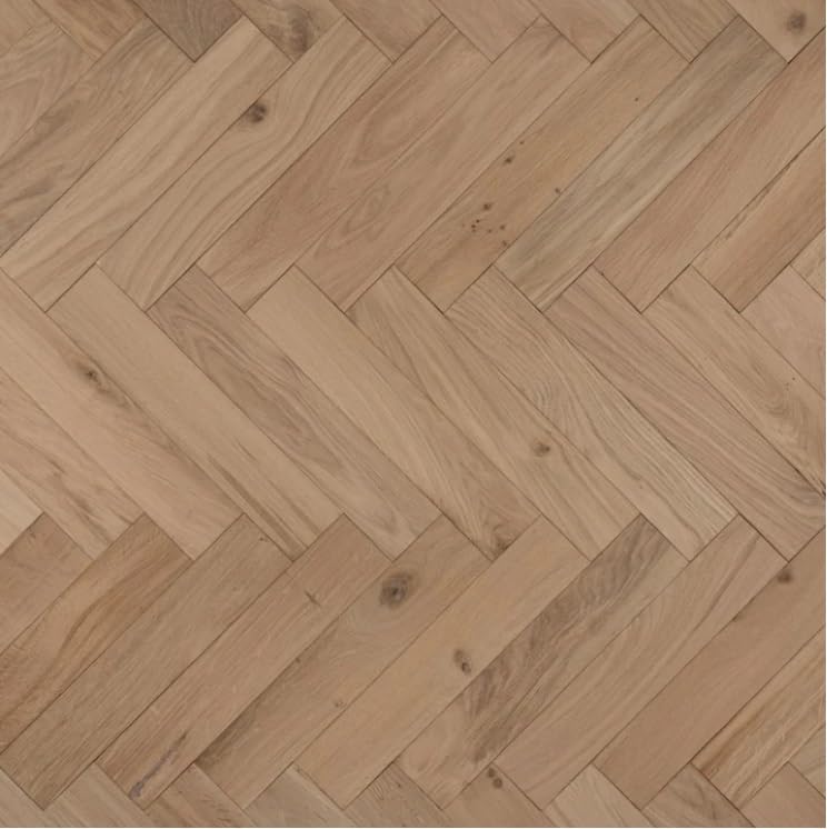 Eiche Parkett Fischgrät Naturbelassen, 14 mm x 125 mm × 600 mm, Nutzschicht 3 mm, hochwertiger Holzf