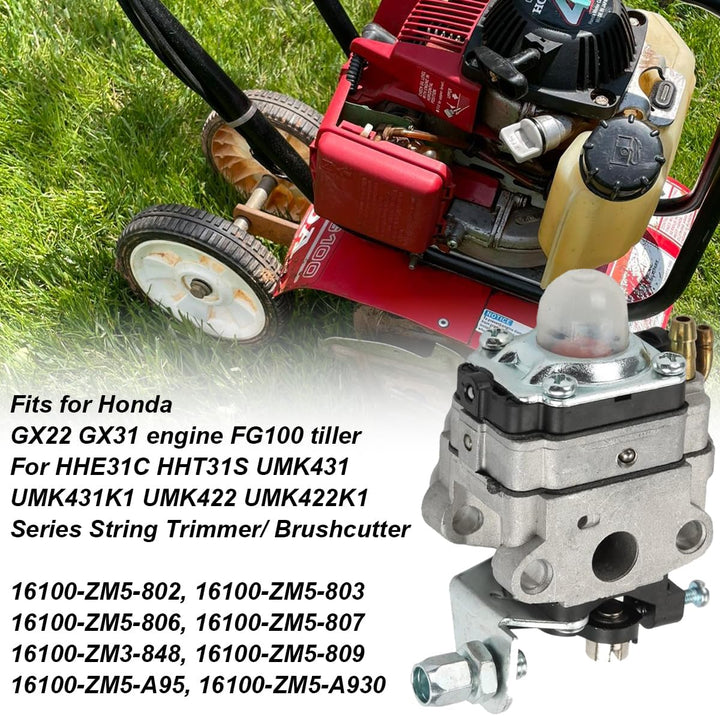 FG100 GX31 Vergaser Ersatz für Honda 4-Takt-Gartenfräse GX22 GX31 HHE31C Kantenschneider HHT31S UMK4