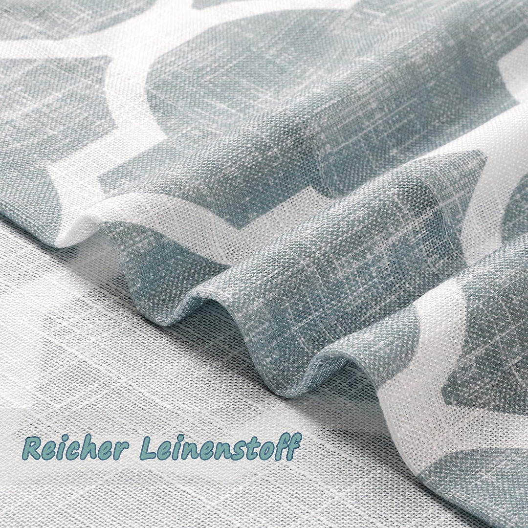 Beauoop Weiss Grau Voile Vorhänge Farbverlauf Leinenoptik Vorhänge Halbtransparente Gardinen mit Öse