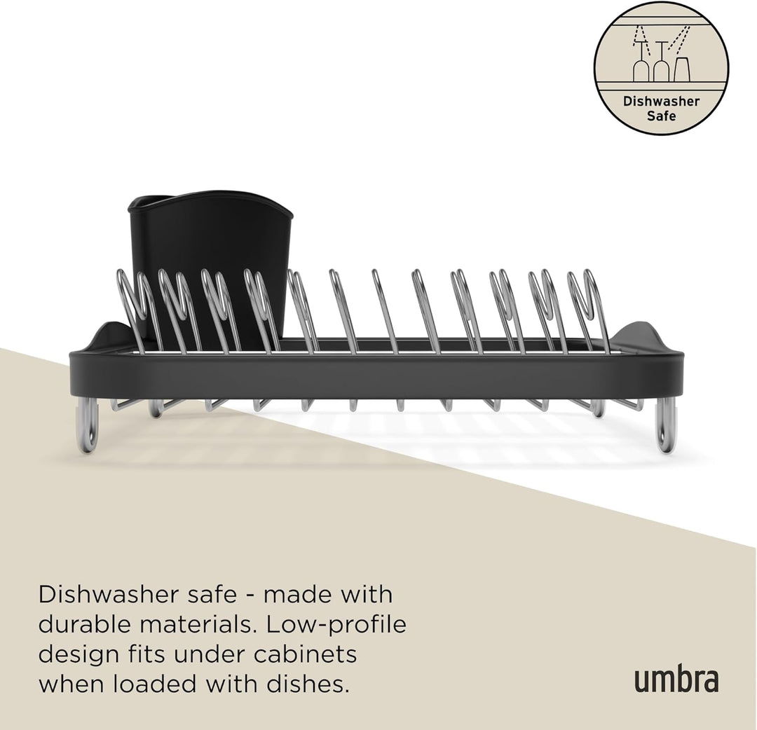 Umbra SINKIN Dish Rack SMK/NKL Schwarz/Nickel Mittel, Schwarz/Nickel Mittel