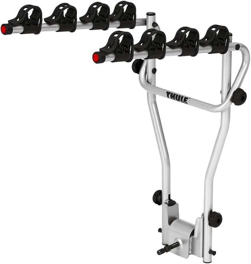 Thule Hangon Fahrradträger für 4 Fahrräder, schwarz - schwarz, 47 x 64 cm, silberfarben, 4 Fahrr&amp;