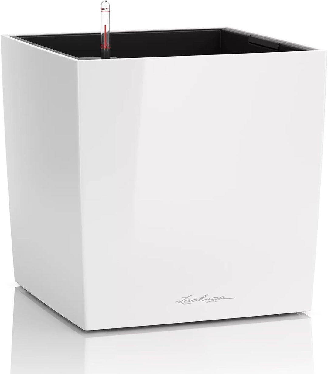 LECHUZA CUBE Premium 30 weiss hochglanz 16460 29.5x29.5x30 cm Weiss Hochglanz, 29.5x29.5x30 cm Weiss