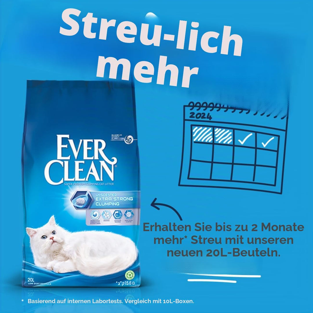 Ever Clean Katzenstreu, Extra stark klumpend, parfümiert, 20L 20L Extra Stark Parfümiert, 20L Extra