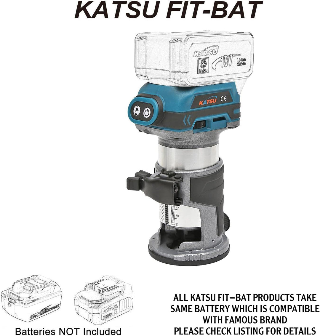KATSU FIT-BAT 21V Brushless Akku-Holztrimmer Laminator Router Joiners Werkzeug, bürstenloser Motor,