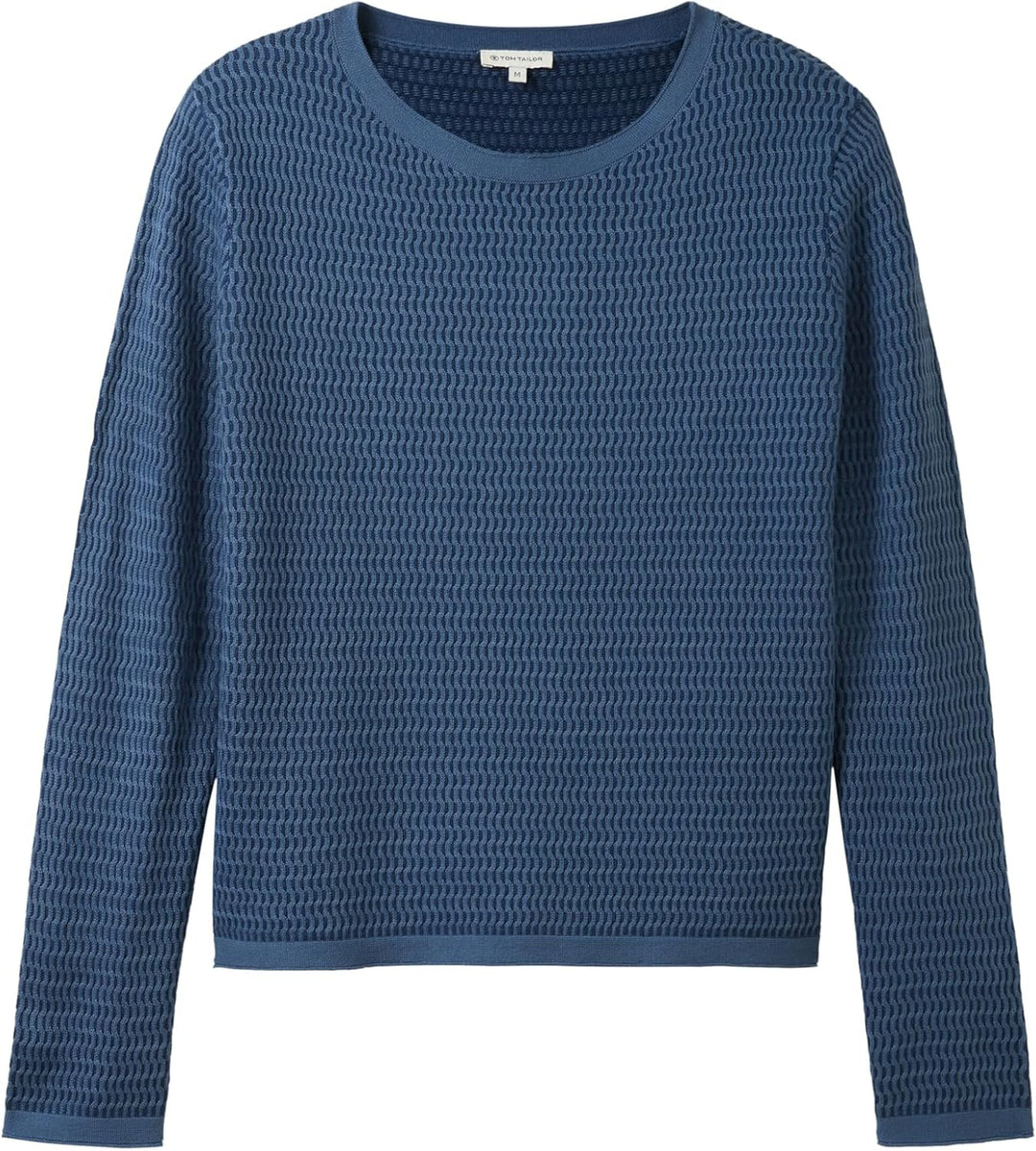 TOM TAILOR Damen Pullover, 34420 - Blue Blue Structure