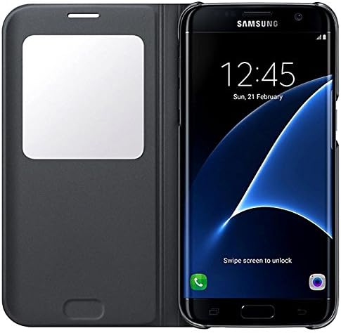 Samsung S View Cover Hülle für Galaxy S7 edge, schwarz Schwarz Samsung Galaxy S7 edge, Schwarz Samsu