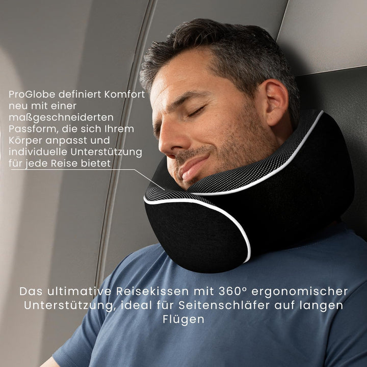 Proglobe Nackenkissen Flugzeug, Reisekissen 100% Memory Foam, Orthopädisches Nackenhörnchen, Ideal f