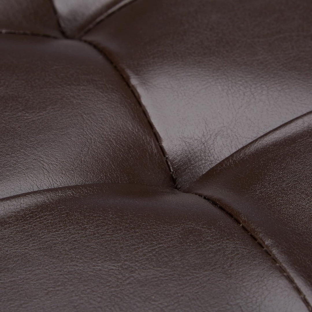 Relaxdays, braun Schuhbank mit Hocker, gemütliche Sitzpolster, Schuhablage 2 Ebenen, Kinder, HBT: 50