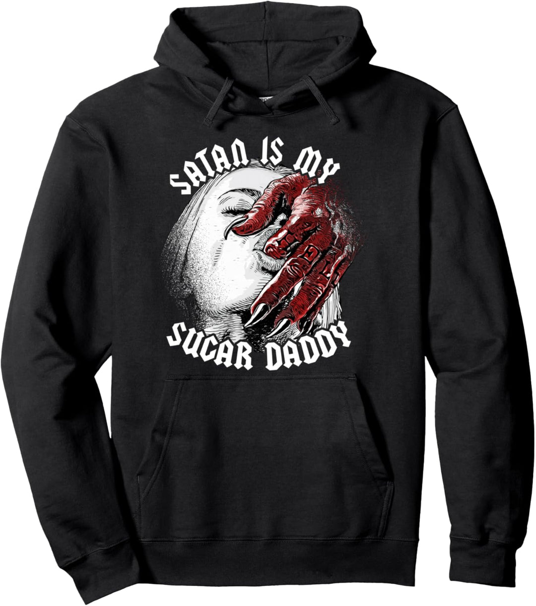Satan is my Sugar Daddy Ironie Sarkasmus Spruch vintage Pullover Hoodie
