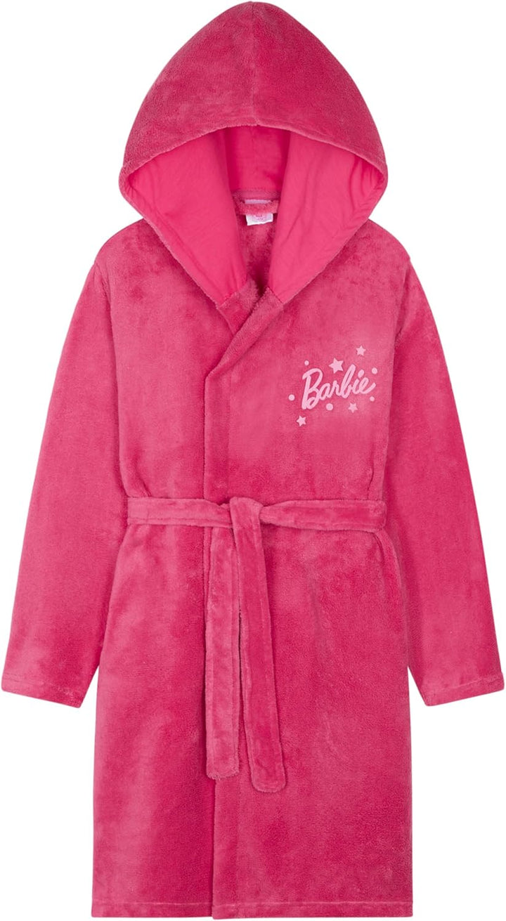 Barbie Bademantel Mädchen, Morgenmantel mit Kapuze und Taschen - Geschenke für Mädchen & Teenager