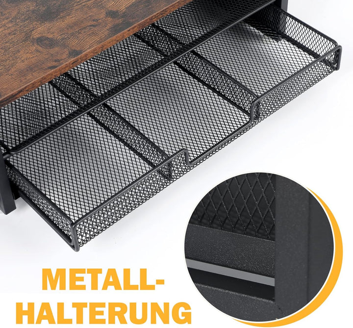 TWSOUL Monitorständer, Schreibtisch Organizer mit Schublade und Stifthalter, Arbeitsplatz Organizer,