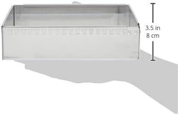 De Buyer 3013.20 – Rahmen aus Edelstahl, ausziehbar 20 x 20 x 5 cm bis 37 x 37 x 5 cm,grau