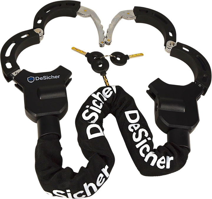 DuoLock 90 - Grosses Handschellen-Kettenschloss für E-Scooter & Fahrrad, 90 cm, 70 mm Öffnungsdurchm