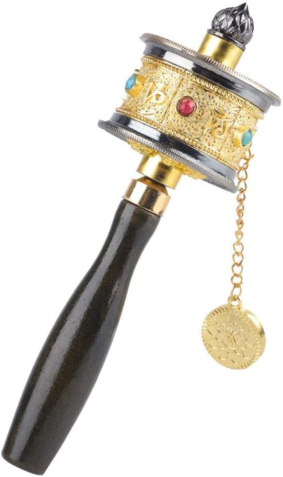 Tibetische Gebetsmühle, Tibetisch Buddhistische Gebetsmühle, Legierung tibetischer Buddhismus Sechs