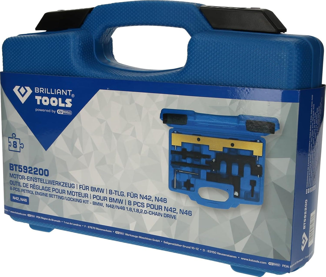 BRILLIANT TOOLS BT592200 Motor-Einstellwerkzeug-Satz für BMW N42, N46, N46T [Powered by KS TOOLS]